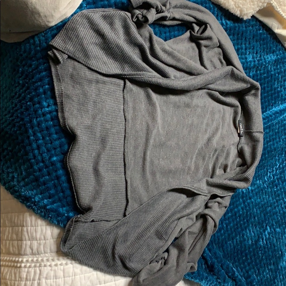 Gray cardigan